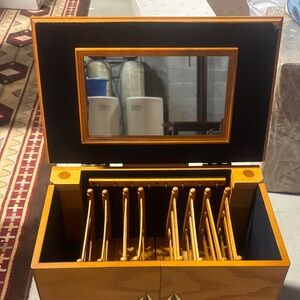 Wooden Jewelry Organizer  by Lori Greiner with Mirror and multiple openings
